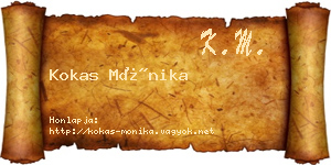 Kokas Mónika névjegykártya